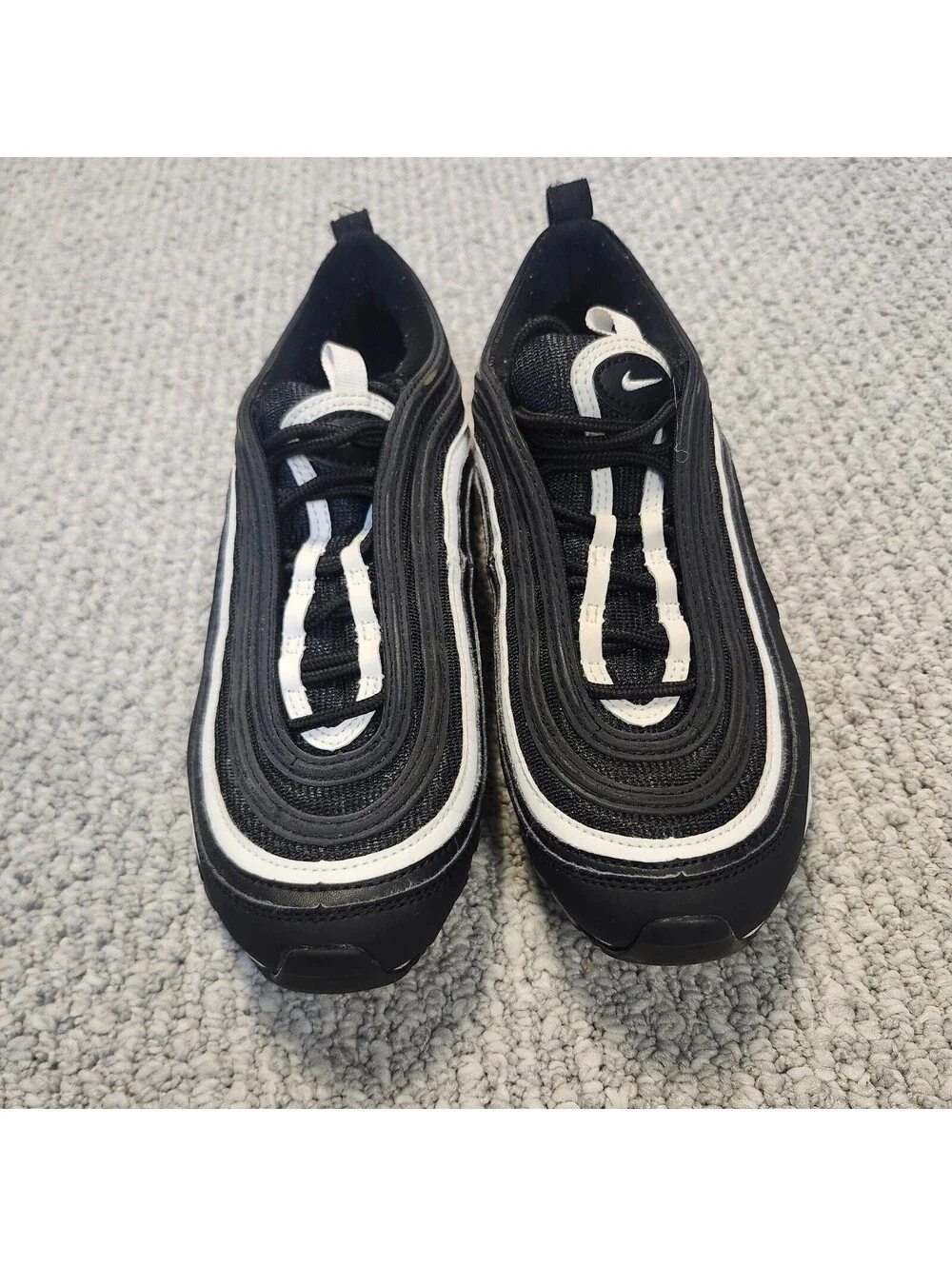 Nike Air Max 97 Youth Black and White Sneakers Size 5Y